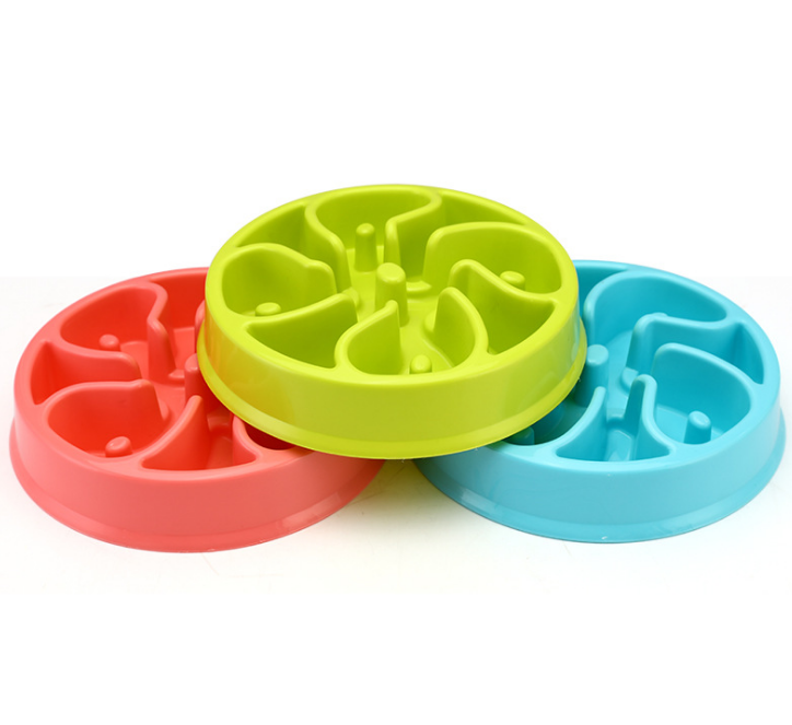 Anti-Choke Plastic Dog Bowl Feeder