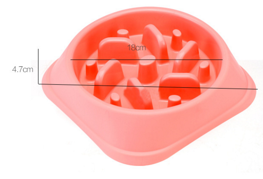 Anti-Choke Plastic Dog Bowl Feeder