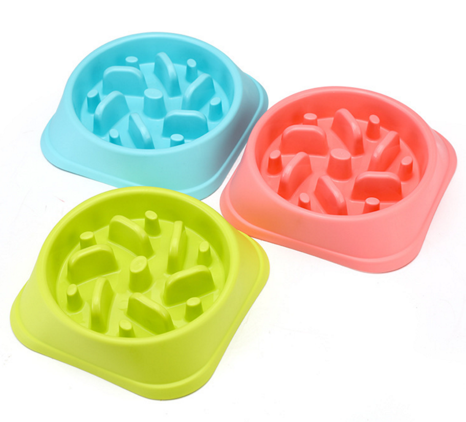 Anti-Choke Plastic Dog Bowl Feeder