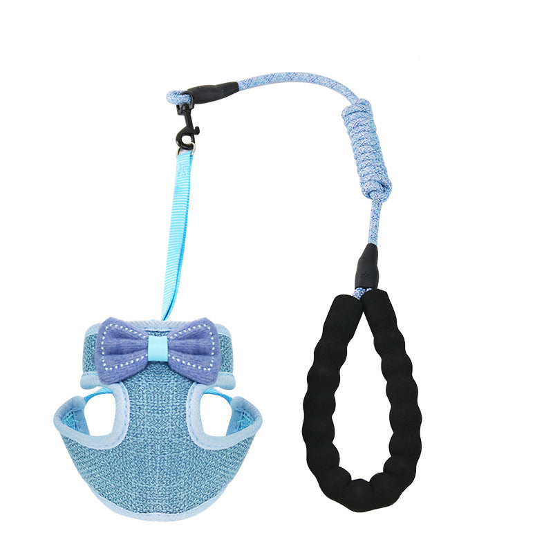 Cotton Pet Cat Chest And Back Leash