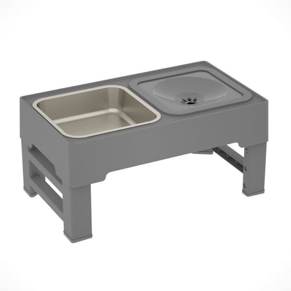 Adjustable Stainless Floating Table Dog Feeder