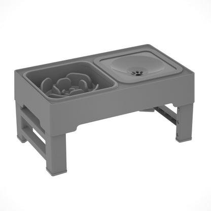 Adjustable Stainless Floating Table Dog Feeder