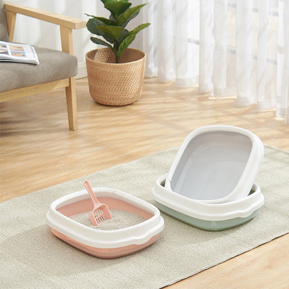 Portable Cute Anti-Splash Cat Litter Box With Scoop