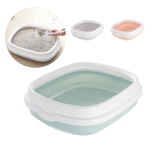 Portable Cute Anti-Splash Cat Litter Box With Scoop