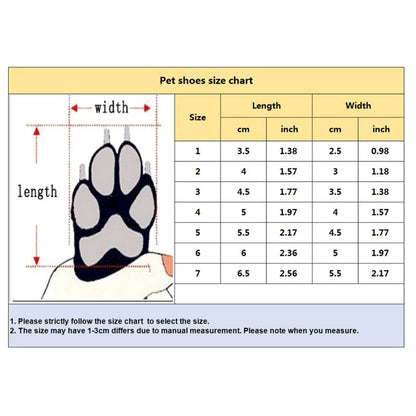 4pcs Winter Thick Warm Pet Dog Shoes