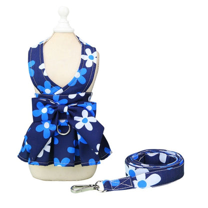 Dog Dress With Leash Set