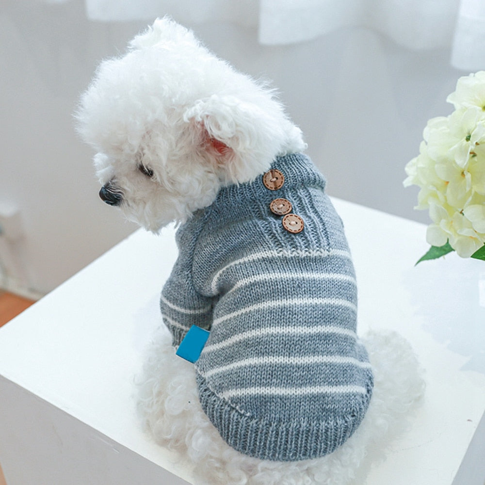 Striped Turtleneck Dog Sweaters