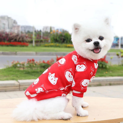 Cartoon Cute Printed Dog Pull Over Sweater