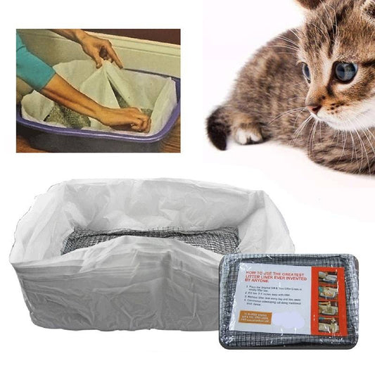 10pcs Reusable Cat Litter Box Liners