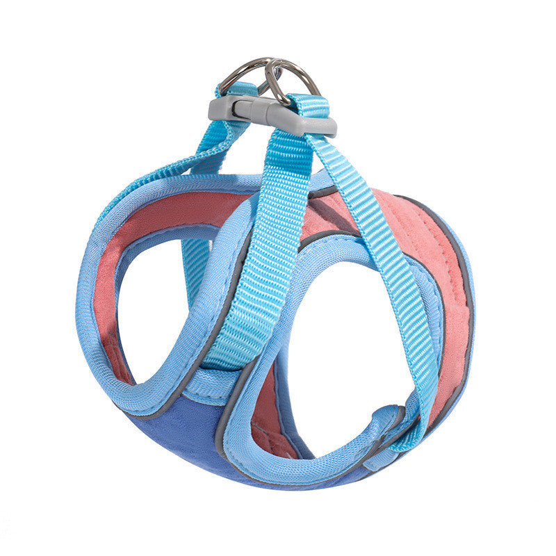 Soft Suede Anti Escape Reflective Cat Harness Leash