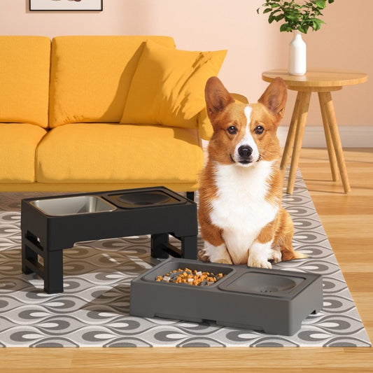 Adjustable Stainless Floating Table Dog Feeder